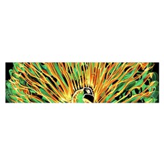 Unusual Peacock Drawn With Flame Lines Satin Scarf (oblong) by BangZart