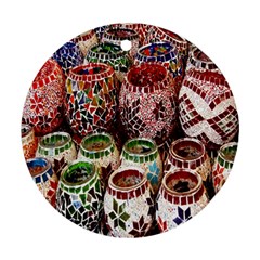 Colorful Oriental Candle Holders For Sale On Local Market Ornament (round) by BangZart