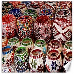 Colorful Oriental Candle Holders For Sale On Local Market Canvas 12  X 12   by BangZart