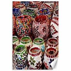 Colorful Oriental Candle Holders For Sale On Local Market Canvas 24  X 36  by BangZart