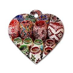 Colorful Oriental Candle Holders For Sale On Local Market Dog Tag Heart (one Side) by BangZart