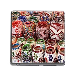 Colorful Oriental Candle Holders For Sale On Local Market Memory Card Reader (square)