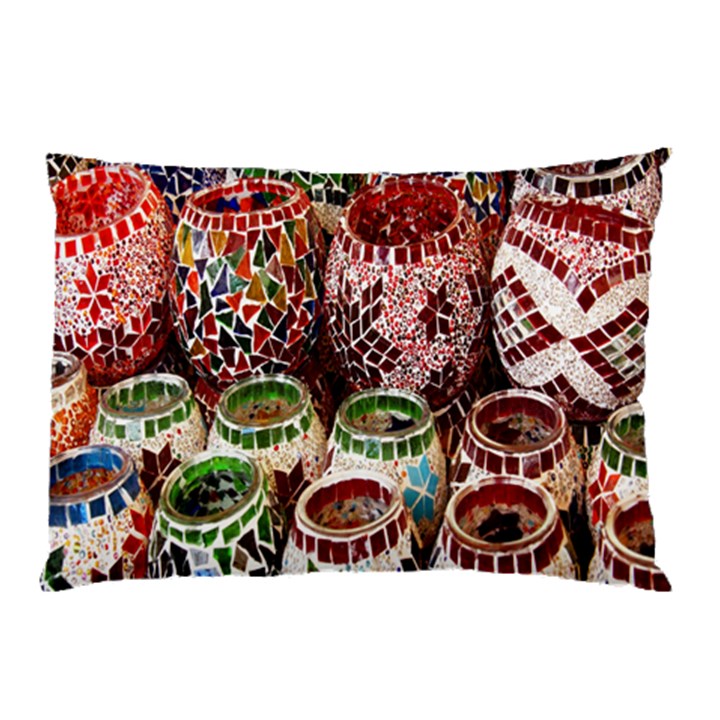 Colorful Oriental Candle Holders For Sale On Local Market Pillow Case (Two Sides)