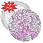 Floral Pattern Background 3  Buttons (100 pack)  Front