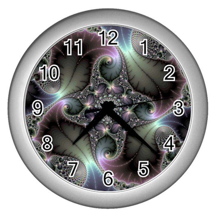 Precious Spiral Wall Clocks (Silver) 