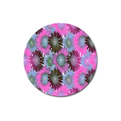 Floral Pattern Background Magnet 3  (round) by BangZart