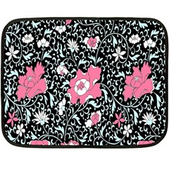 Oriental Style Floral Pattern Background Wallpaper Double Sided Fleece Blanket (mini)  by BangZart