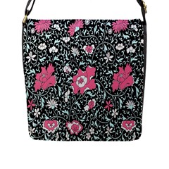 Oriental Style Floral Pattern Background Wallpaper Flap Messenger Bag (l)  by BangZart