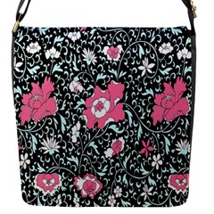 Oriental Style Floral Pattern Background Wallpaper Flap Messenger Bag (s) by BangZart