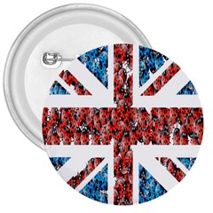 Fun And Unique Illustration Of The Uk Union Jack Flag Made Up Of Cartoon Ladybugs 3  Buttons by BangZart