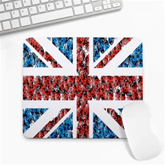 Fun And Unique Illustration Of The Uk Union Jack Flag Made Up Of Cartoon Ladybugs Large Mousepads by BangZart