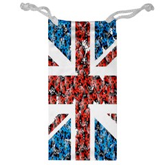 Fun And Unique Illustration Of The Uk Union Jack Flag Made Up Of Cartoon Ladybugs Jewelry Bag by BangZart