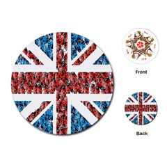 Fun And Unique Illustration Of The Uk Union Jack Flag Made Up Of Cartoon Ladybugs Playing Cards (round)  by BangZart