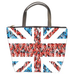 Fun And Unique Illustration Of The Uk Union Jack Flag Made Up Of Cartoon Ladybugs Bucket Bags by BangZart