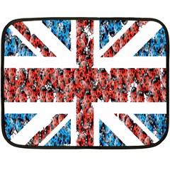 Fun And Unique Illustration Of The Uk Union Jack Flag Made Up Of Cartoon Ladybugs Fleece Blanket (mini) by BangZart