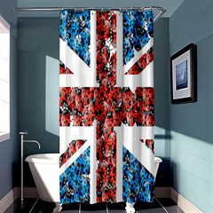 Fun And Unique Illustration Of The Uk Union Jack Flag Made Up Of Cartoon Ladybugs Shower Curtain 36  X 72  (stall)  by BangZart