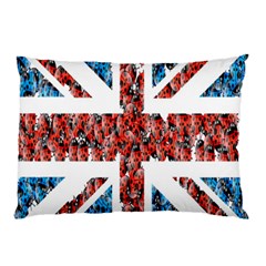 Fun And Unique Illustration Of The Uk Union Jack Flag Made Up Of Cartoon Ladybugs Pillow Case (two Sides) by BangZart