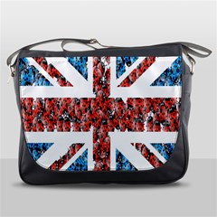 Fun And Unique Illustration Of The Uk Union Jack Flag Made Up Of Cartoon Ladybugs Messenger Bags by BangZart