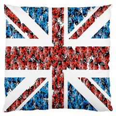 Fun And Unique Illustration Of The Uk Union Jack Flag Made Up Of Cartoon Ladybugs Large Cushion Case (one Side) by BangZart