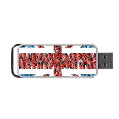 Fun And Unique Illustration Of The Uk Union Jack Flag Made Up Of Cartoon Ladybugs Portable Usb Flash (one Side) by BangZart