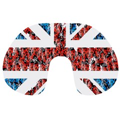 Fun And Unique Illustration Of The Uk Union Jack Flag Made Up Of Cartoon Ladybugs Travel Neck Pillows by BangZart