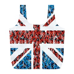 Fun And Unique Illustration Of The Uk Union Jack Flag Made Up Of Cartoon Ladybugs Full Print Recycle Bags (l)  by BangZart