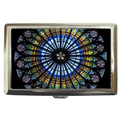 Stained Glass Rose Window In France s Strasbourg Cathedral Cigarette Money Cases by BangZart