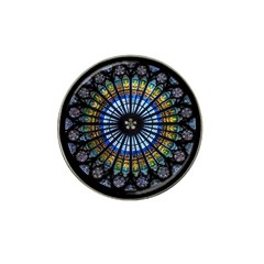 Stained Glass Rose Window In France s Strasbourg Cathedral Hat Clip Ball Marker (4 Pack) by BangZart