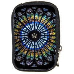 Stained Glass Rose Window In France s Strasbourg Cathedral Compact Camera Cases by BangZart