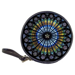 Stained Glass Rose Window In France s Strasbourg Cathedral Classic 20-cd Wallets by BangZart