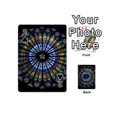 Stained Glass Rose Window In France s Strasbourg Cathedral Playing Cards 54 (mini)  by BangZart