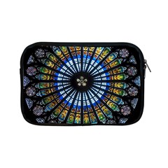 Stained Glass Rose Window In France s Strasbourg Cathedral Apple Ipad Mini Zipper Cases by BangZart