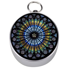 Stained Glass Rose Window In France s Strasbourg Cathedral Silver Compasses by BangZart