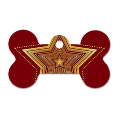 Christmas Star Seamless Pattern Dog Tag Bone (two Sides) by BangZart