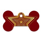 Christmas Star Seamless Pattern Dog Tag Bone (Two Sides) Front