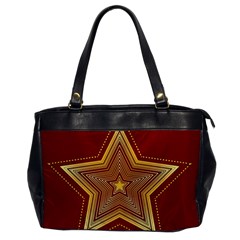 Christmas Star Seamless Pattern Office Handbags by BangZart