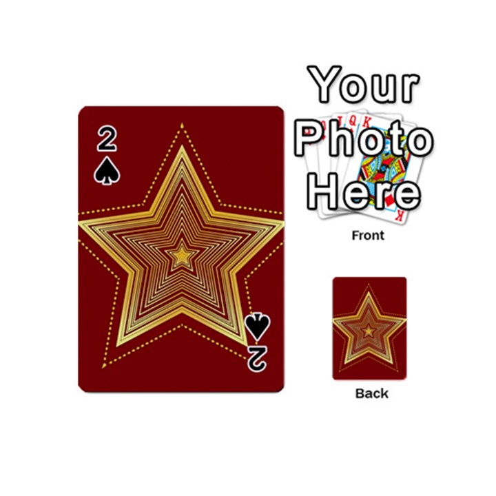 Christmas Star Seamless Pattern Playing Cards 54 (Mini) 