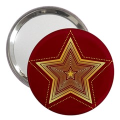 Christmas Star Seamless Pattern 3  Handbag Mirrors by BangZart