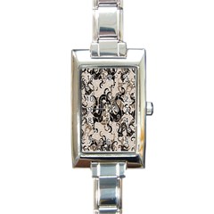 Dragon Pattern Background Rectangle Italian Charm Watch by BangZart