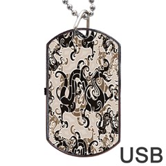 Dragon Pattern Background Dog Tag Usb Flash (two Sides) by BangZart