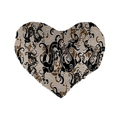 Dragon Pattern Background Standard 16  Premium Flano Heart Shape Cushions by BangZart