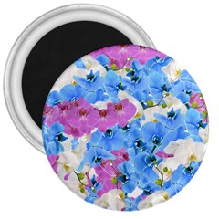 Tulips Floral Pattern 3  Magnets by paulaoliveiradesign