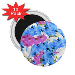 Tulips Floral Pattern 2 25  Magnets (10 Pack) 