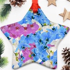 Tulips Floral Pattern Star Ornament (two Sides)