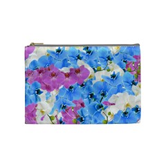 Tulips Floral Pattern Cosmetic Bag (medium)  by paulaoliveiradesign