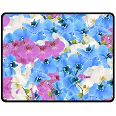 Tulips Floral Pattern Fleece Blanket (medium)  by paulaoliveiradesign