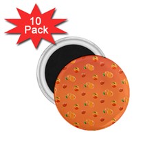 Peach Fruit Pattern 1 75  Magnets (10 Pack)  by paulaoliveiradesign