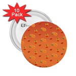 Peach Fruit Pattern 2.25  Buttons (10 pack)  Front