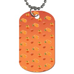 Peach Fruit Pattern Dog Tag (one Side)