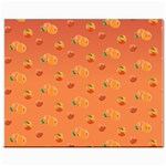 Peach Fruit Pattern Mini Button Earrings Front